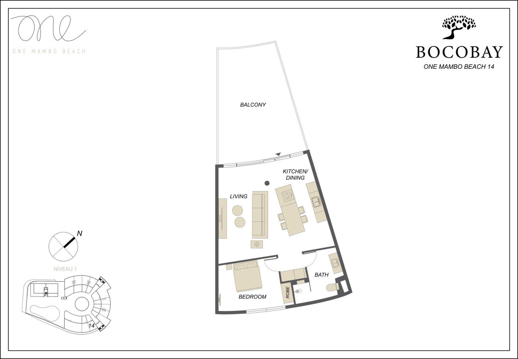 Apartment One Mambo Residences By Bocobay Curacao